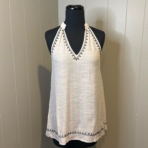 NWT Le Sample Women’s Medium Link Embroidered Tank Top V Neck